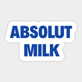 Absolut Milk Sticker